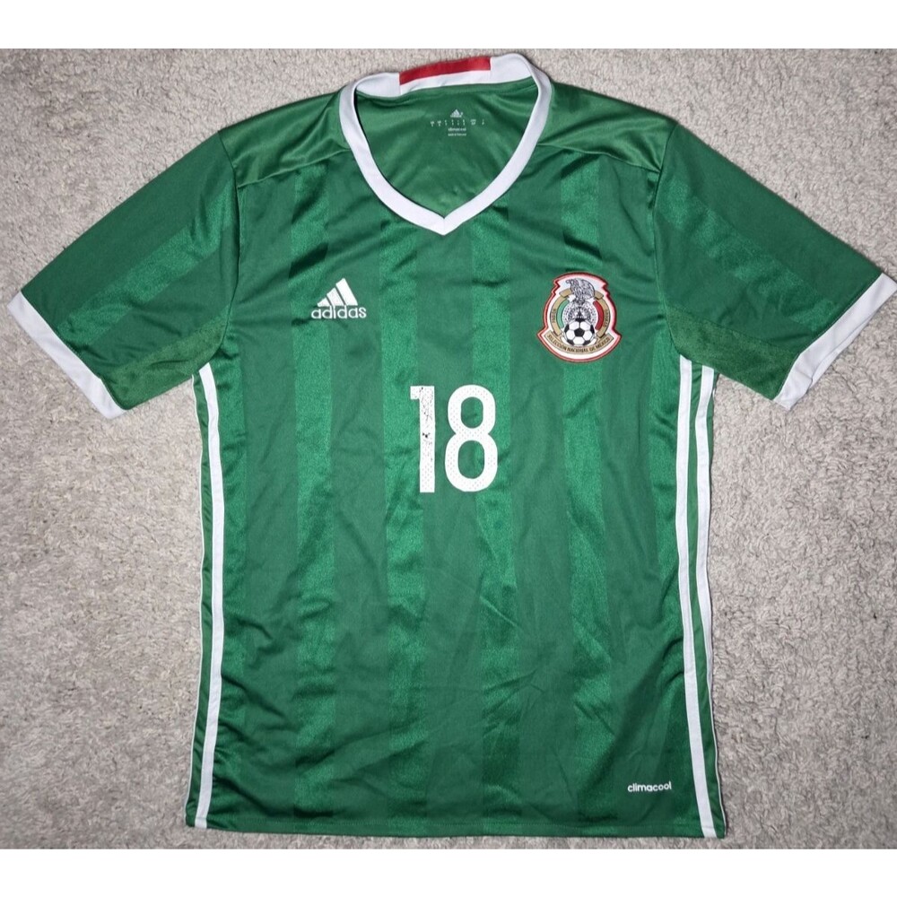 Andres Guardado Mexico Adidas Climacool Home Jersey Green Size Small